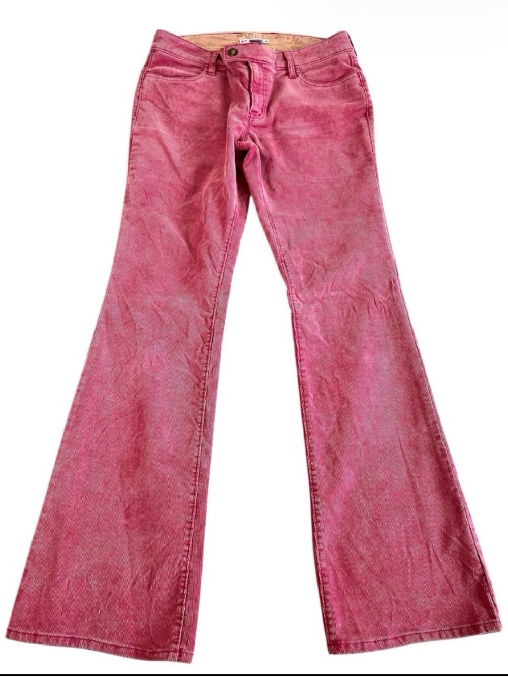 Pink Flared Corduroy Pants
